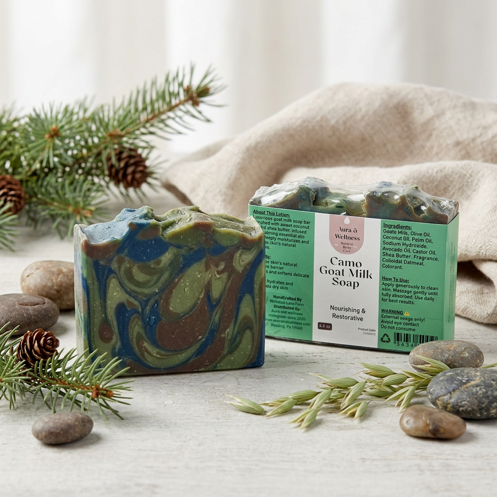 Camo Goat Milk Soap Aura & Wellness