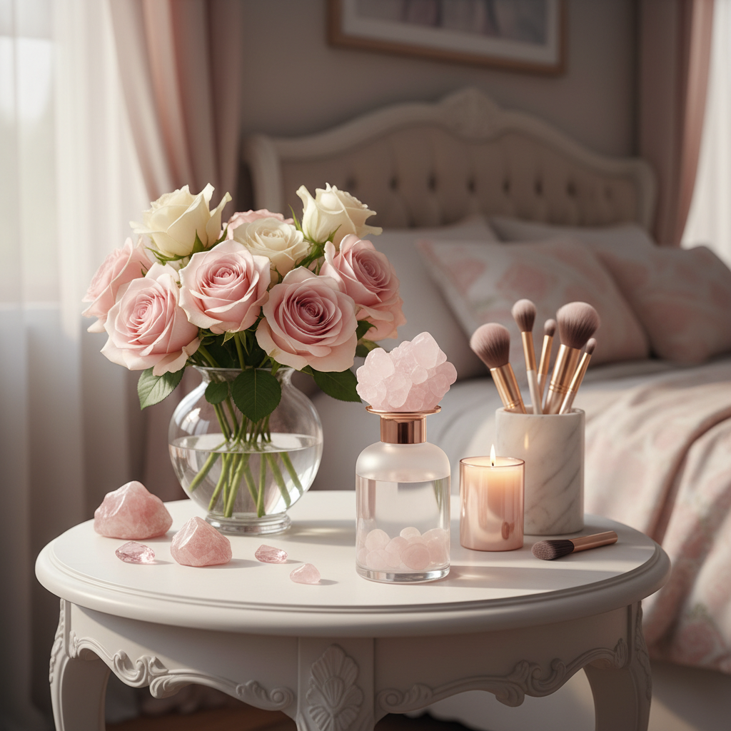 Rose Quartz Diffuser Vanity