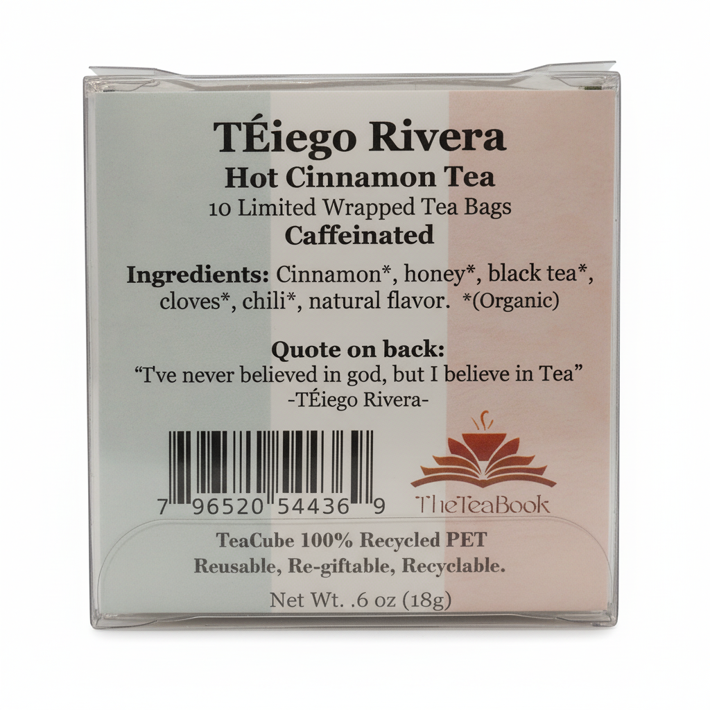 TÉiego Rivera Hot Cinnamon Tea 10ct Aura & Wellness