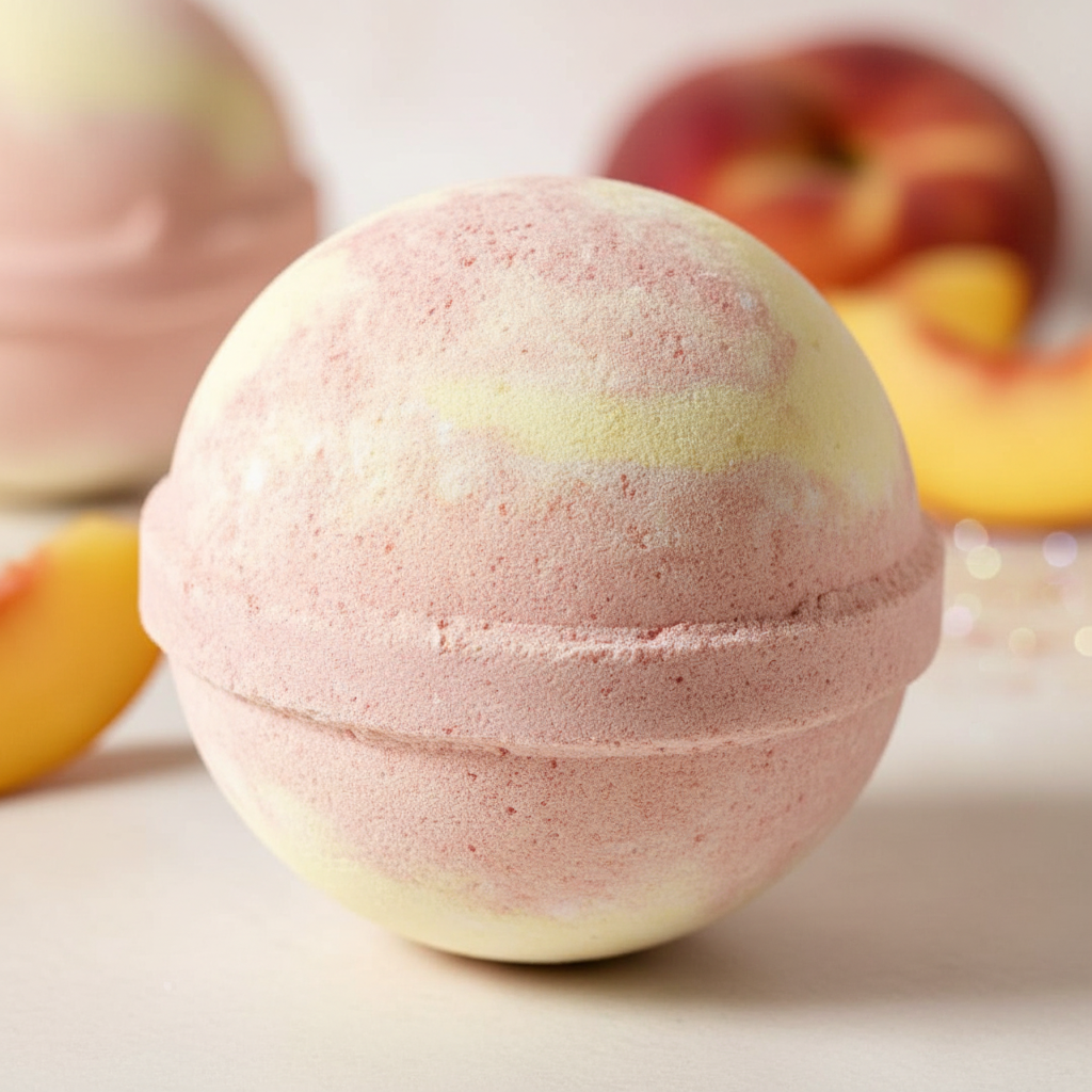Texture Close-Up – Georgia Peach Bath Bomb