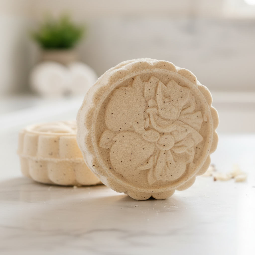 Texture Close-Up – Vanilla Bean Bath Bomb