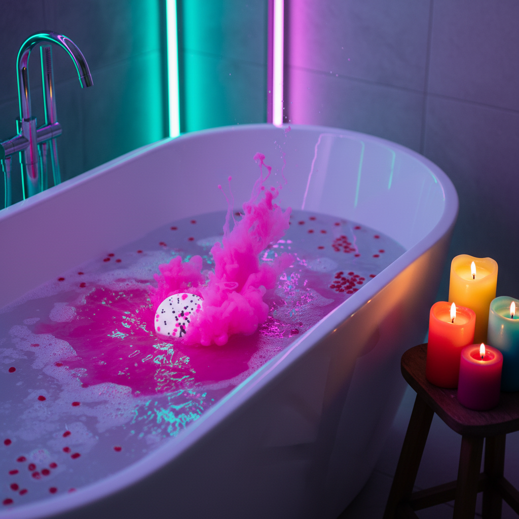 Vibrant Pink Bathtub